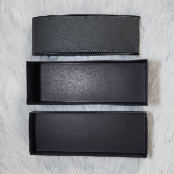 Movado Box Original Vintage Leather Gray Used + Box Outer - Picture 3 of 11